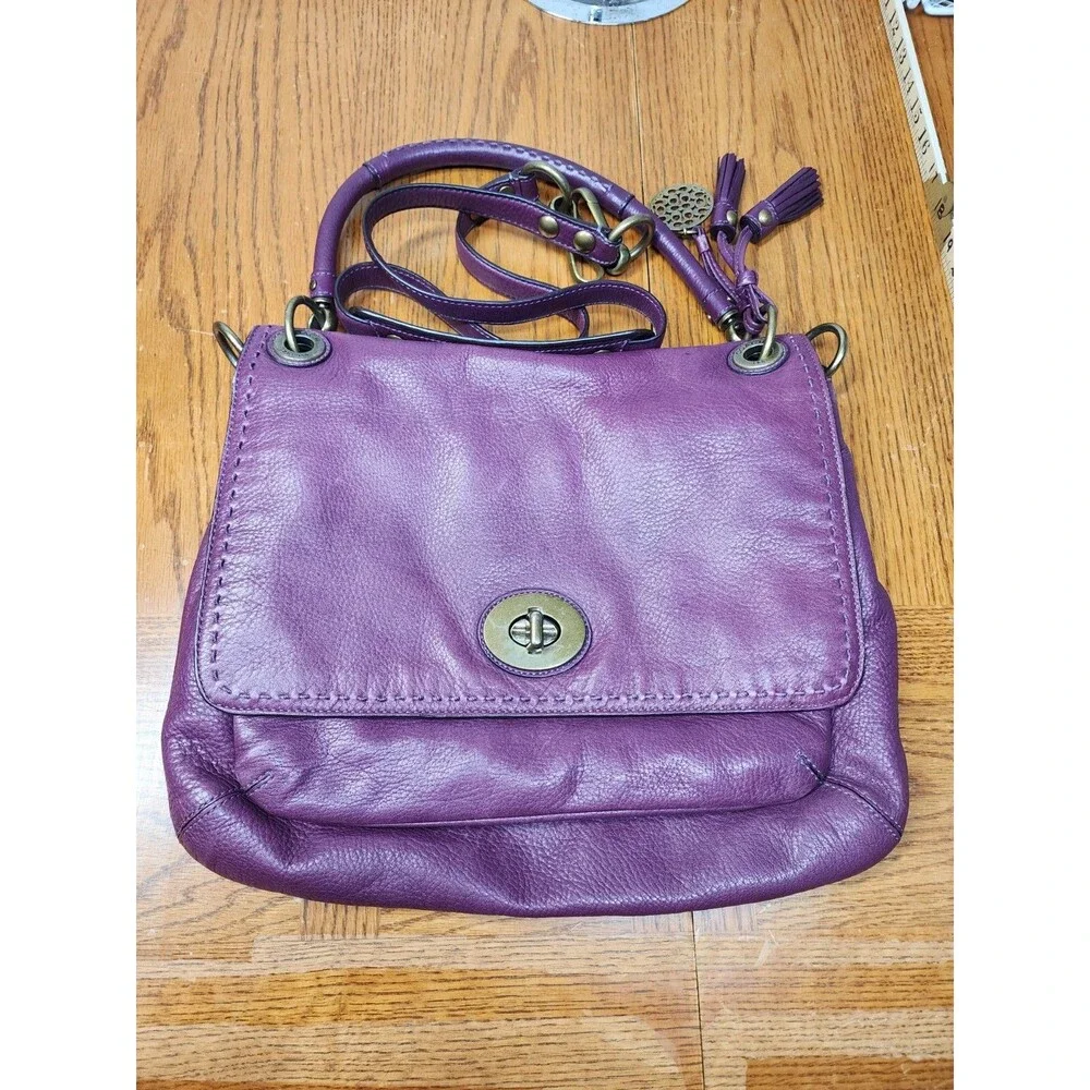 Coach 15400 Limited Edition Hamptons Plum/Purple Flap Crossbody/Shoulder GUC